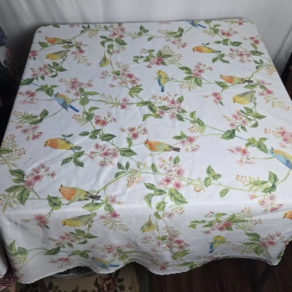 Spring Summer Tablecloth‎ with Birds